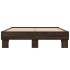 Estructura cama madera ingeniería metal marrón roble 120x190