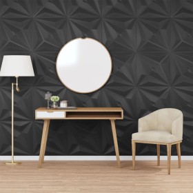 Paneles de pared 48 uds XPS estrella negro 50x50 cm 12