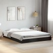 Estructura de cama madera de ingeniería negra 150x200 cm