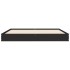 Estructura de cama madera de ingeniería negra 150x200