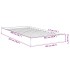 Estructura de cama madera de ingeniería negra 100x200