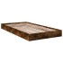 Estructura de cama sin colchón madera roble ahumado 100x200