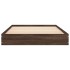 Estructura de cama sin colchón madera marrón roble 100x200
