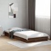 Estructura de cama sin colchón madera marrón roble 90x200 cm