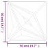 Paneles de pared 48 uds XPS estrella negro 50x50 cm 12