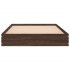 Estructura de cama sin colchón madera marrón roble 90x200