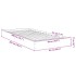 Estructura de cama sin colchón madera marrón roble 90x200