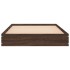 Estructura de cama sin colchón madera marrón roble 75x190