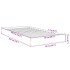Estructura de cama sin colchón madera marrón roble 75x190
