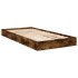 Estructura cama sin colchón madera roble ahumado 75x190