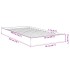 Estructura cama sin colchón madera roble ahumado 75x190