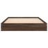 Estructura de cama sin colchón madera marrón roble 90x190