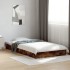 Estructura de cama sin colchón madera roble ahumado 90x190