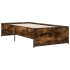 Estructura cama madera ingeniería metal roble humo 100x200
