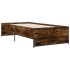 Estructura cama madera ingeniería metal roble humo 100x200