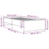 Estructura cama madera ingeniería metal roble humo 100x200
