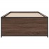 Estructura cama madera ingeniería metal marrón roble 90x190