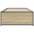Estructura cama madera ingeniería metal roble Sonoma 75x190
