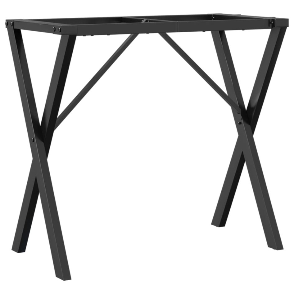Patas de mesa de comedor estructura X acero 80x40x73