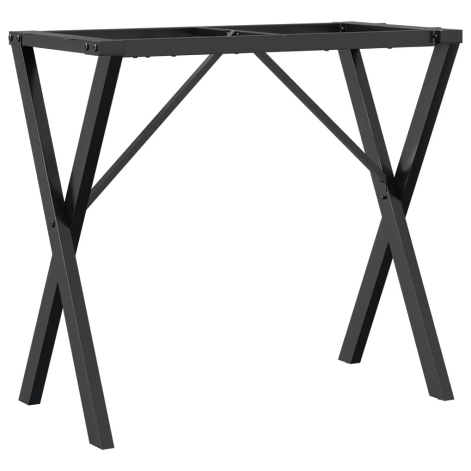 Patas de mesa de comedor estructura X acero 80x40x73