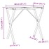 Patas de mesa de comedor estructura X acero 80x40x73