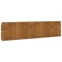 Bordes de césped acero corten flexible 10 piezas 25x103