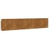 Bordes de césped acero corten flexible 10 piezas 20x103