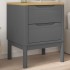 Mesita de noche FLORO madera maciza de pino gris 45x39x57