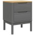 Mesita de noche FLORO madera maciza de pino gris 45x39x57