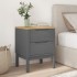Mesita de noche FLORO madera maciza de pino gris 45x39x57