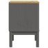 Mesita de noche FLORO madera maciza de pino gris 45x39x57