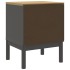 Mesita de noche FLORO madera maciza de pino gris 45x39x57