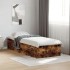 Estructura de cama madera de ingeniería roble ahumado 90x190