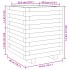 Jardinera madera maciza de pino 40x40x49,5