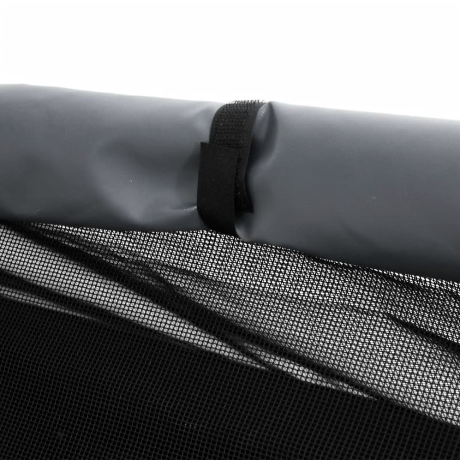 Casa para perros tela Oxford y acero gris