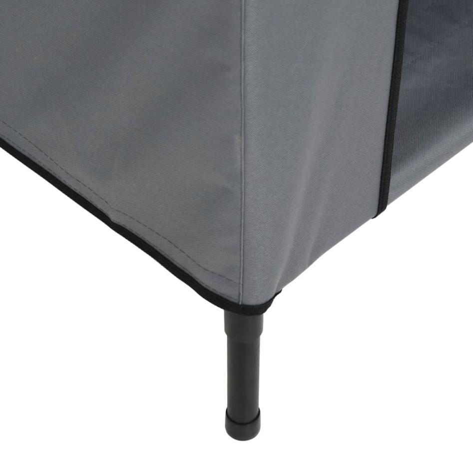 Casa para perros tela Oxford y acero gris