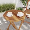 Tablero de mesa octogonal de madera maciza de teca 50x50x2,5 cm