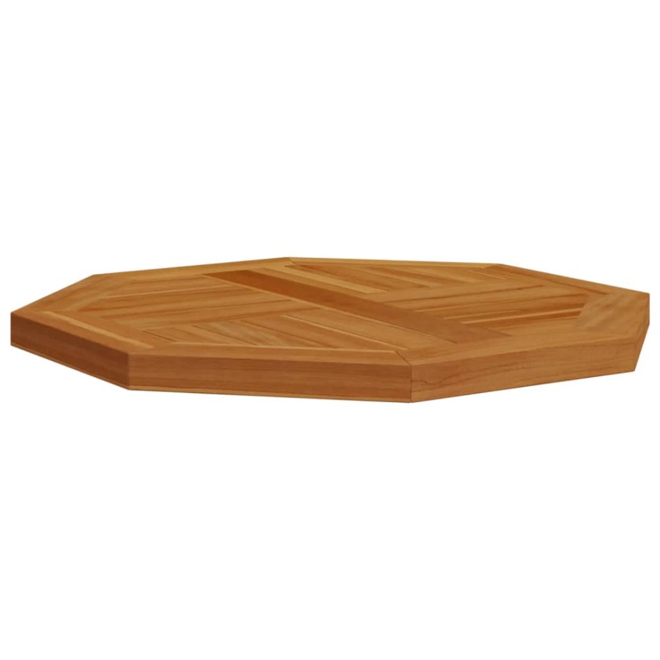 Tablero de mesa octogonal de madera maciza de teca 50x50x2,5