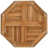 Tablero de mesa octogonal de madera maciza de teca 50x50x2,5