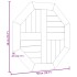 Tablero de mesa octogonal de madera maciza de teca 50x50x2,5