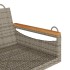 Banco columpio de ratán sintético gris 63x62x40