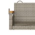 Banco columpio de ratán sintético gris 63x62x40