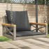 Banco columpio con cojines ratán sintético gris 63x62x40