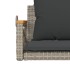Banco columpio con cojines ratán sintético gris 63x62x40
