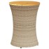 Mesa de jardín forma de tambor ratán sintético y madera