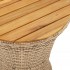 Mesa de jardín forma de tambor ratán sintético y madera
