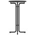 Mesa alta de comedor madera ingeniería y acero negro Ø60x110