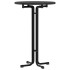 Mesa alta de comedor madera ingeniería y acero negro Ø70x110