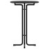 Mesa alta de comedor madera ingeniería y acero negro Ø70x110