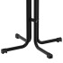 Mesa alta de comedor madera ingeniería y acero negro Ø70x110
